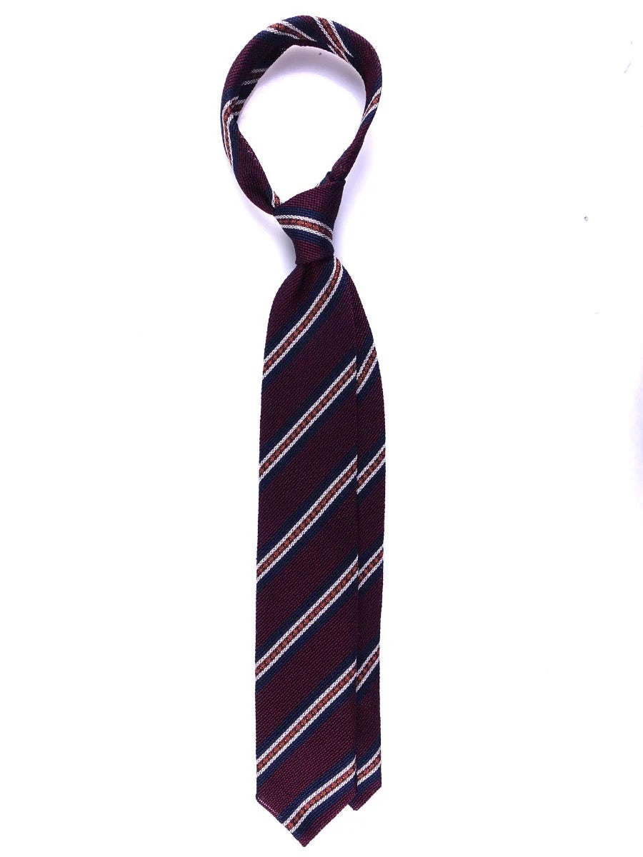 Casa Bravura x C.C. Williams Bordeaux Striped Tie