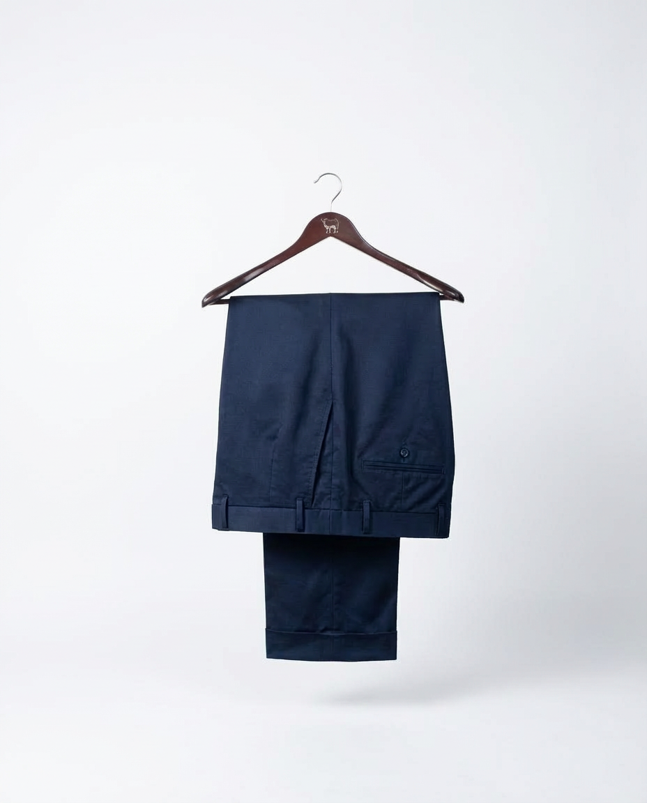 Dark Blue Cotton Trousers